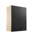 Wall cabinet for bathroom 80 cm, craft oak/anthracite order